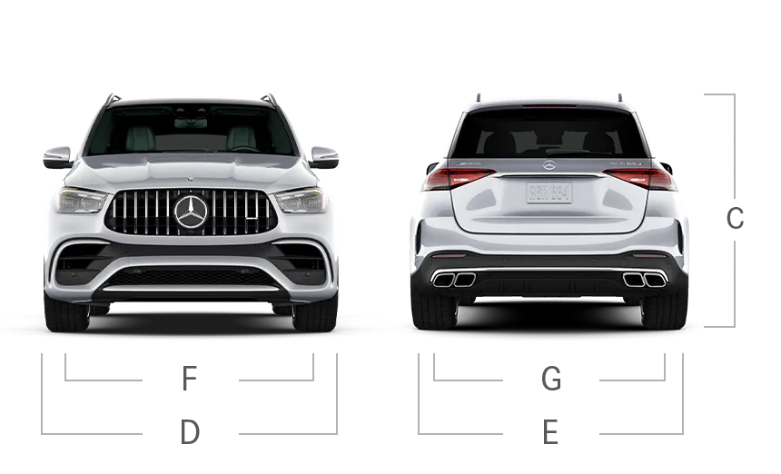 Mercedes AMG GLC 43 Car SUV Rear View - Mercedes Suv - Sticker