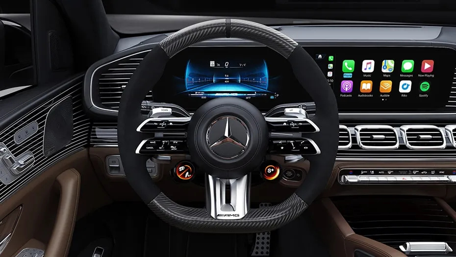 AMG Performance steering wheel in carbon fiber design/microfiber