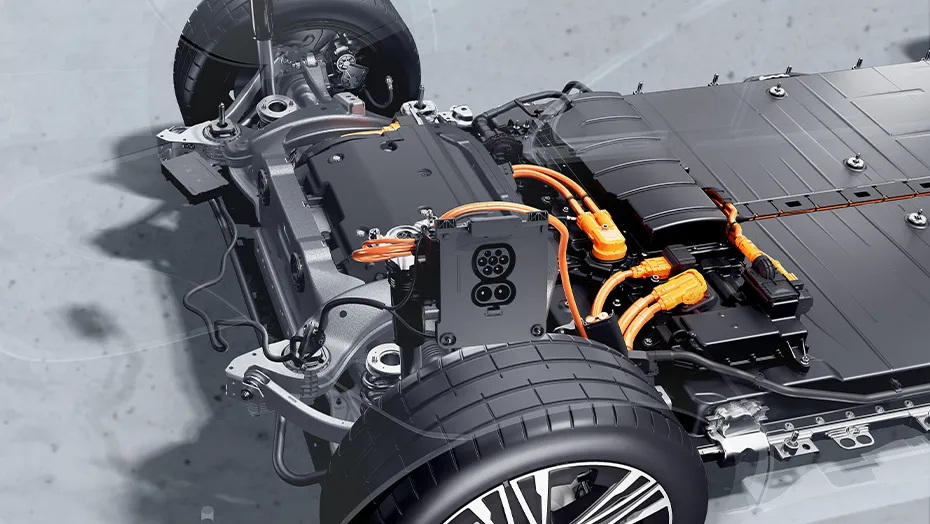 Rear 200kW permanently synchronous electric motor