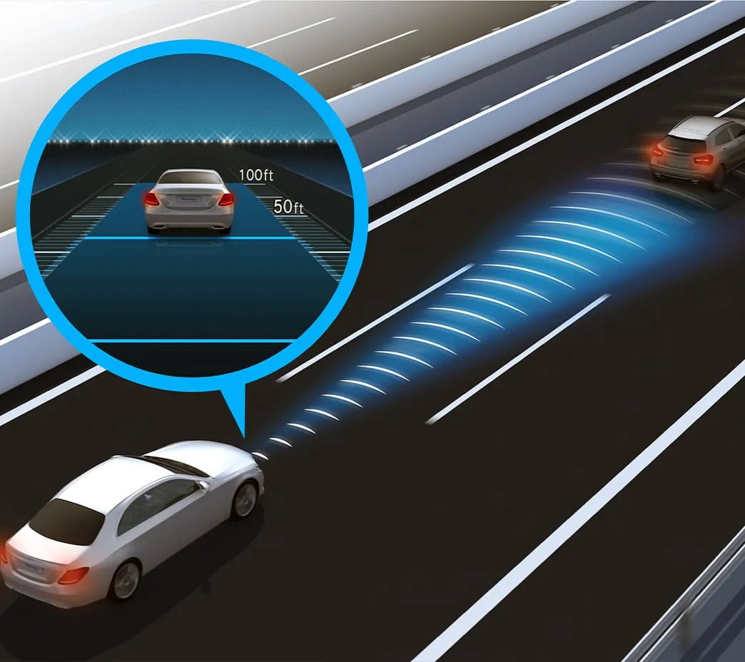 Standard Active Distance Assist DISTRONIC® can adapt your cruising speed to stop-and-go traffic and posted speed limits. Active Lane Keeping is standard as well.