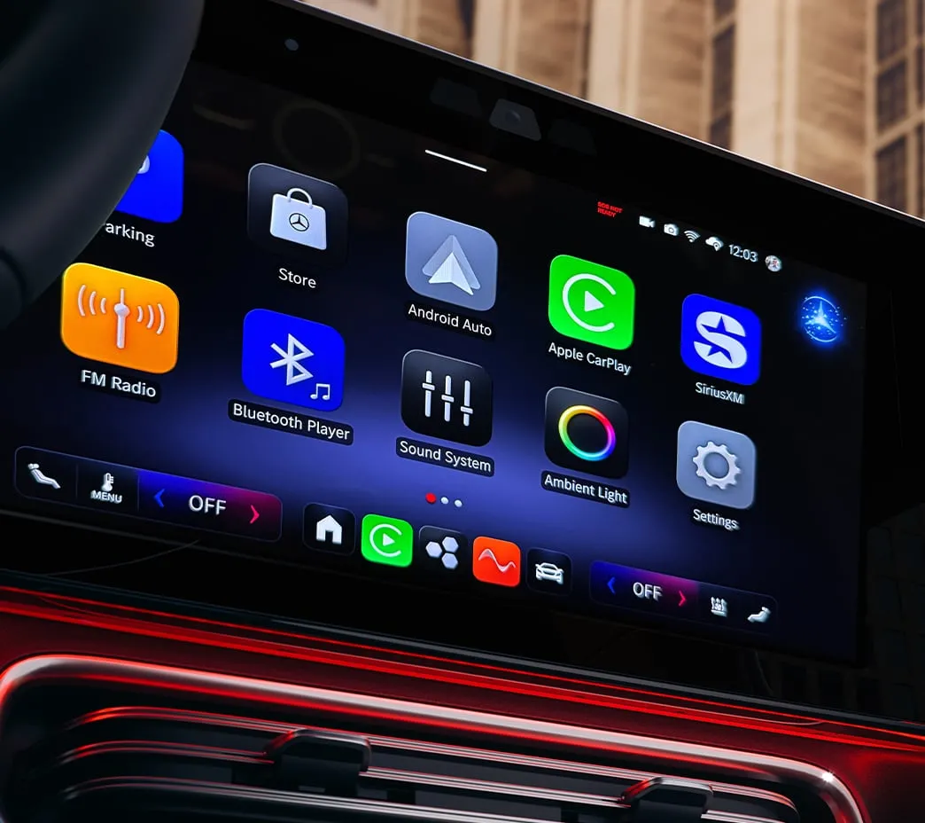 The 14-inch central touchscreen features smartphone-style icons and real-time graphics based on high-performance gaming tech. Zero Layer menus surface the features you need now. 