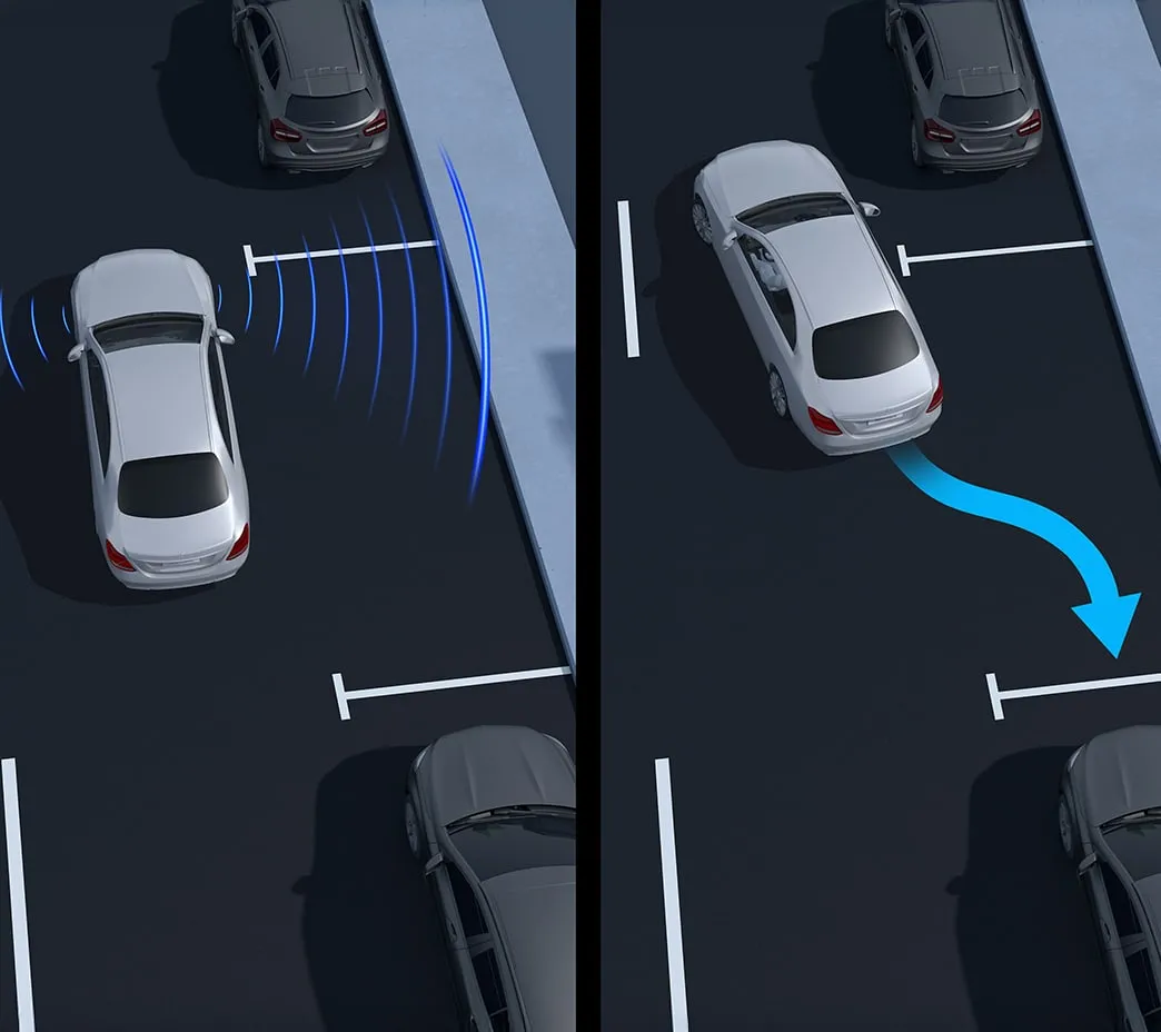 Standard PARKTRONIC with Active Parking Assist can help you size up parking spaces, then maneuver into the space automatically. Audio-visual displays help you navigate tight spaces.