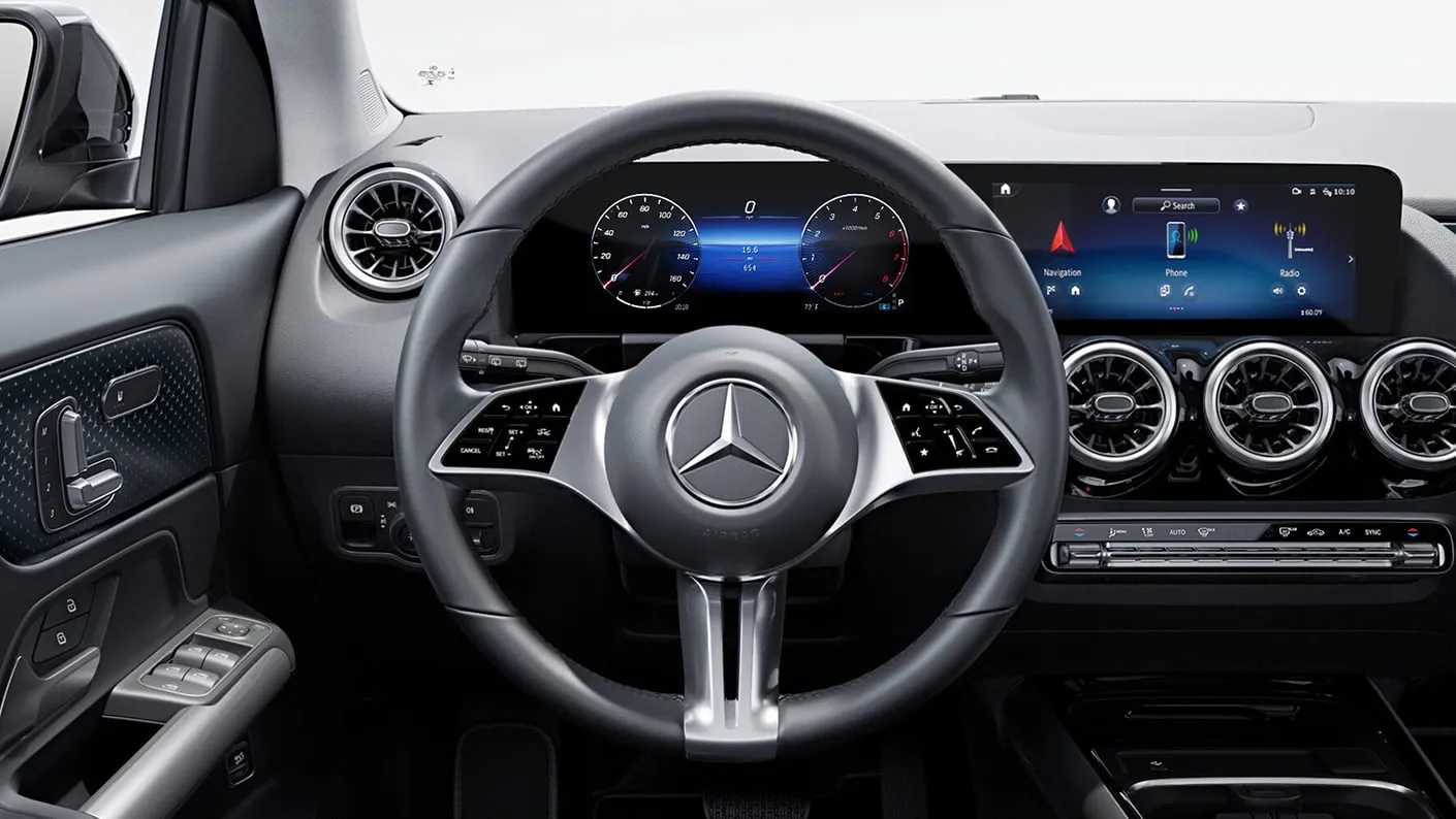 Mercedes-Benz MBUX digital cockpit and driver-assistance technology