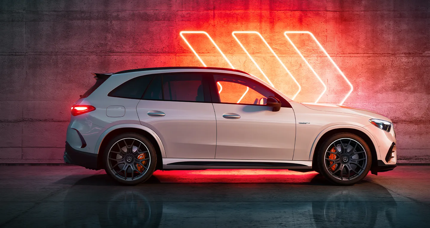 Mercedes-AMG GLC performance SUV side profile