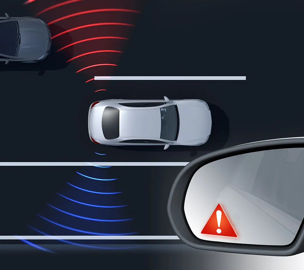 Standard safety innovations can help smooth your moves on multilane roadways. After parking, Exit Warning Assist can alert passengers of approaching cars as they open a door.