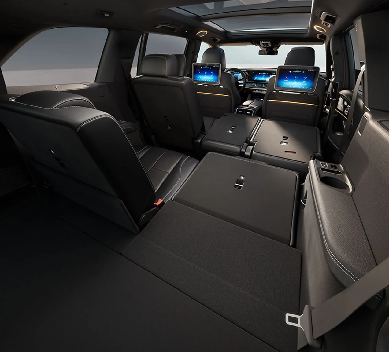 Power rear seating rows