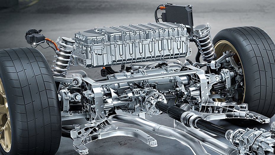 Rear 150kW permanently synchronous electric motor
