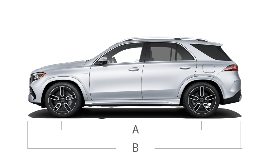 model front and back view diensions