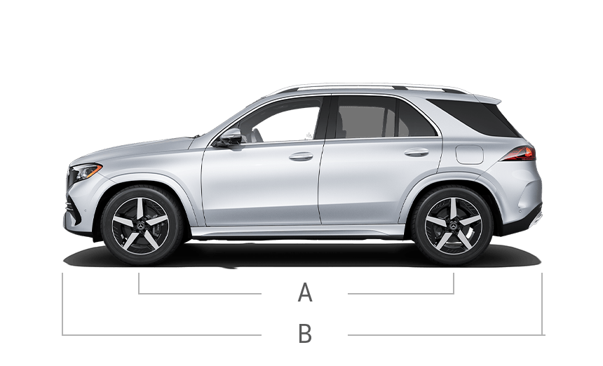 model front and back view diensions