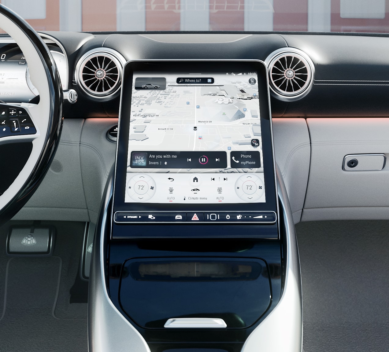 Tilting touchscreen