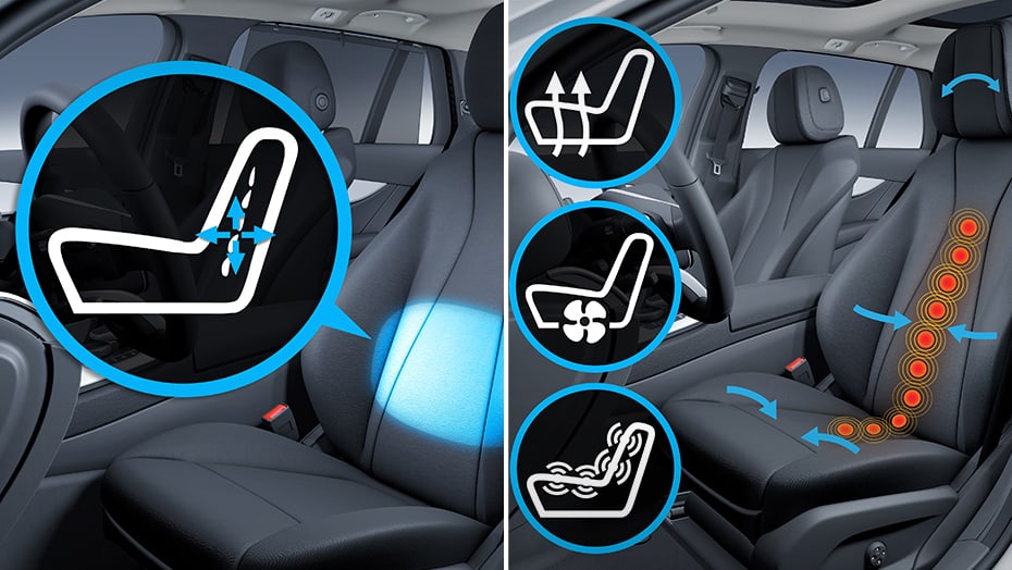 Active multicontour front seats with massage